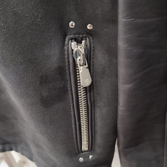 Eleventy Platinum Special Collection Lambskin/Shearling Zipped Bike… - Picture 4 of 9